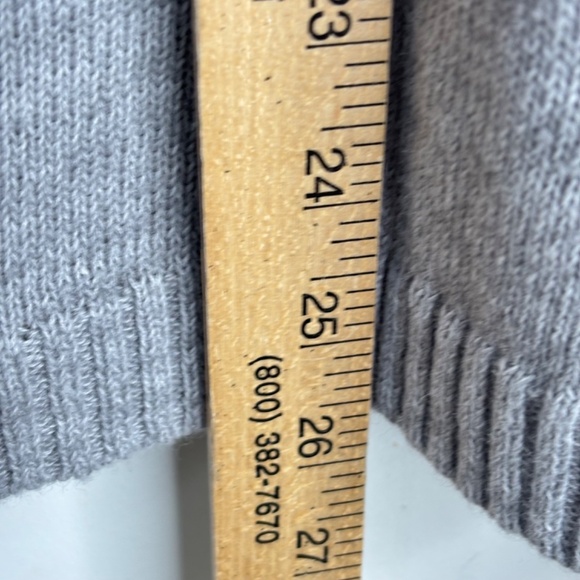 NorthStyle Christmas Sweater L 1/4 Zip Embroidered Santa Buttons Neutral Holiday - Picture 5 of 8